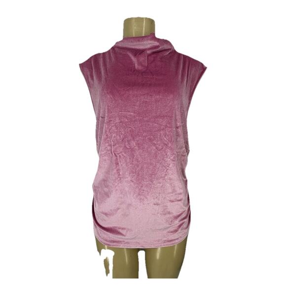 NWT A New Day XXL Women Pink Velour high-neck sleeveless Tank Top Z03 - Picture 1 of 10